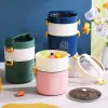 Круглые двухслойные пластиковые коробки для завтраков могут использоваться в микроволновке для портатива однослойной коробки для завтраков с большим количеством студентов, приносящих обеды Specification image